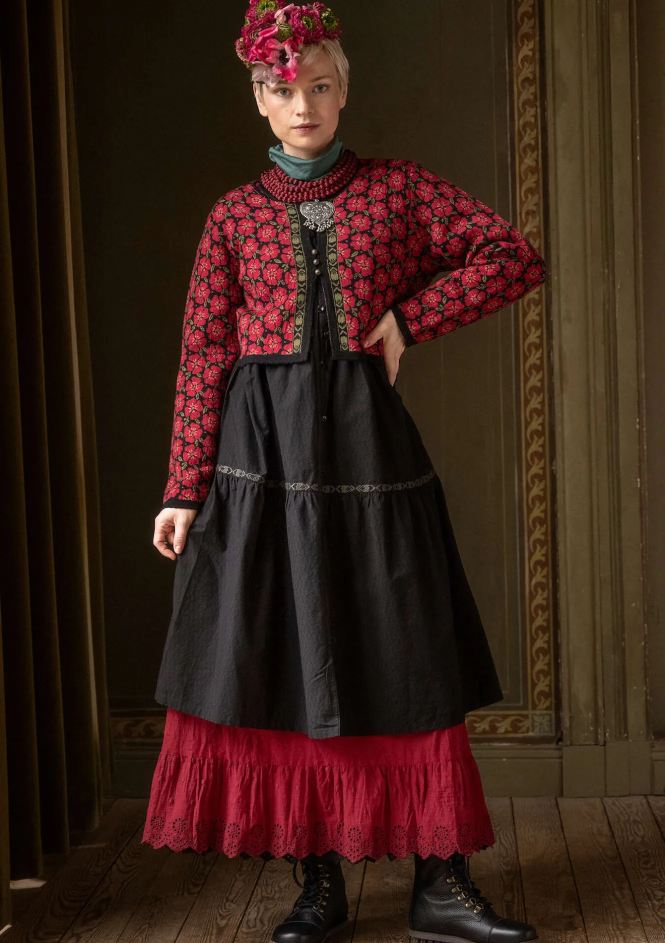 Gudrun Sjödén Strickjacke „Anemone“ aus Bio-Wolle