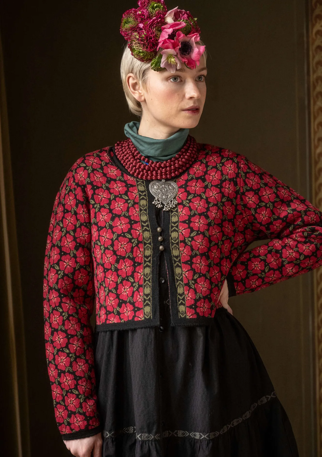 Gudrun Sjödén Strickjacke „Anemone“ aus Bio-Wolle