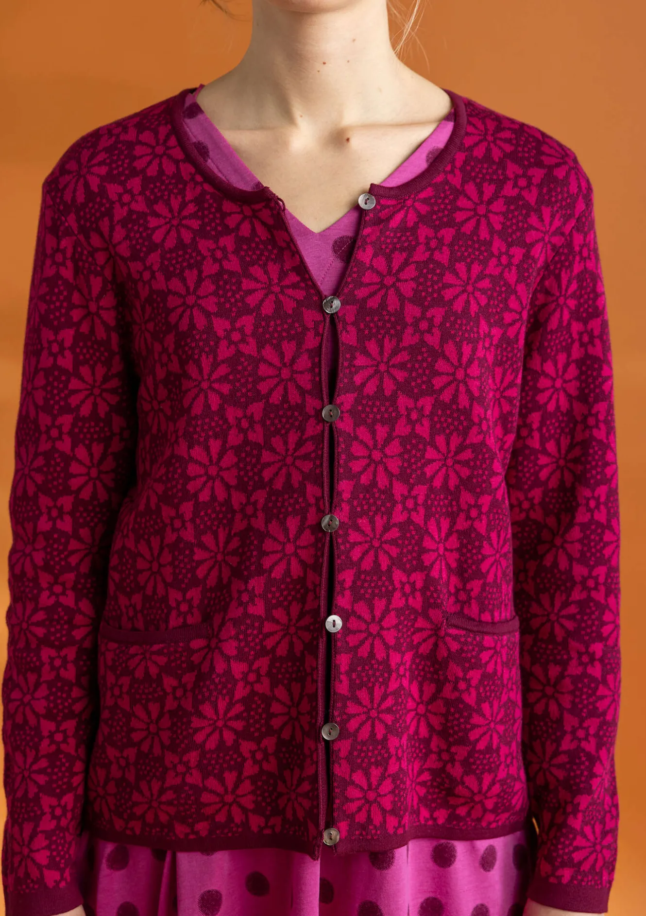 Gudrun Sjödén Strickjacke „Freja“ aus Bio-/Recycling-Baumwolle