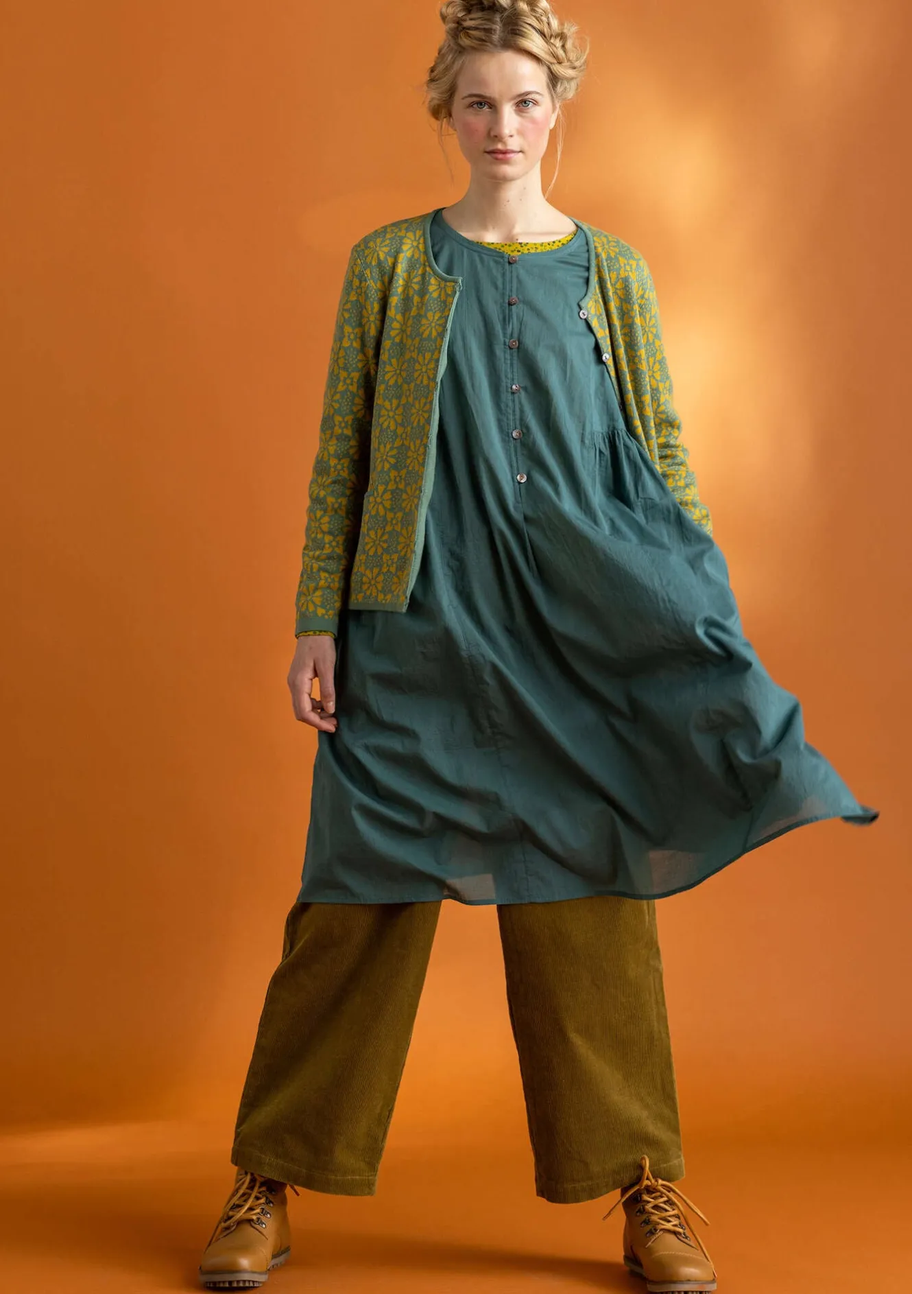 Gudrun Sjödén Strickjacke „Freja“ aus Bio-/Recycling-Baumwolle
