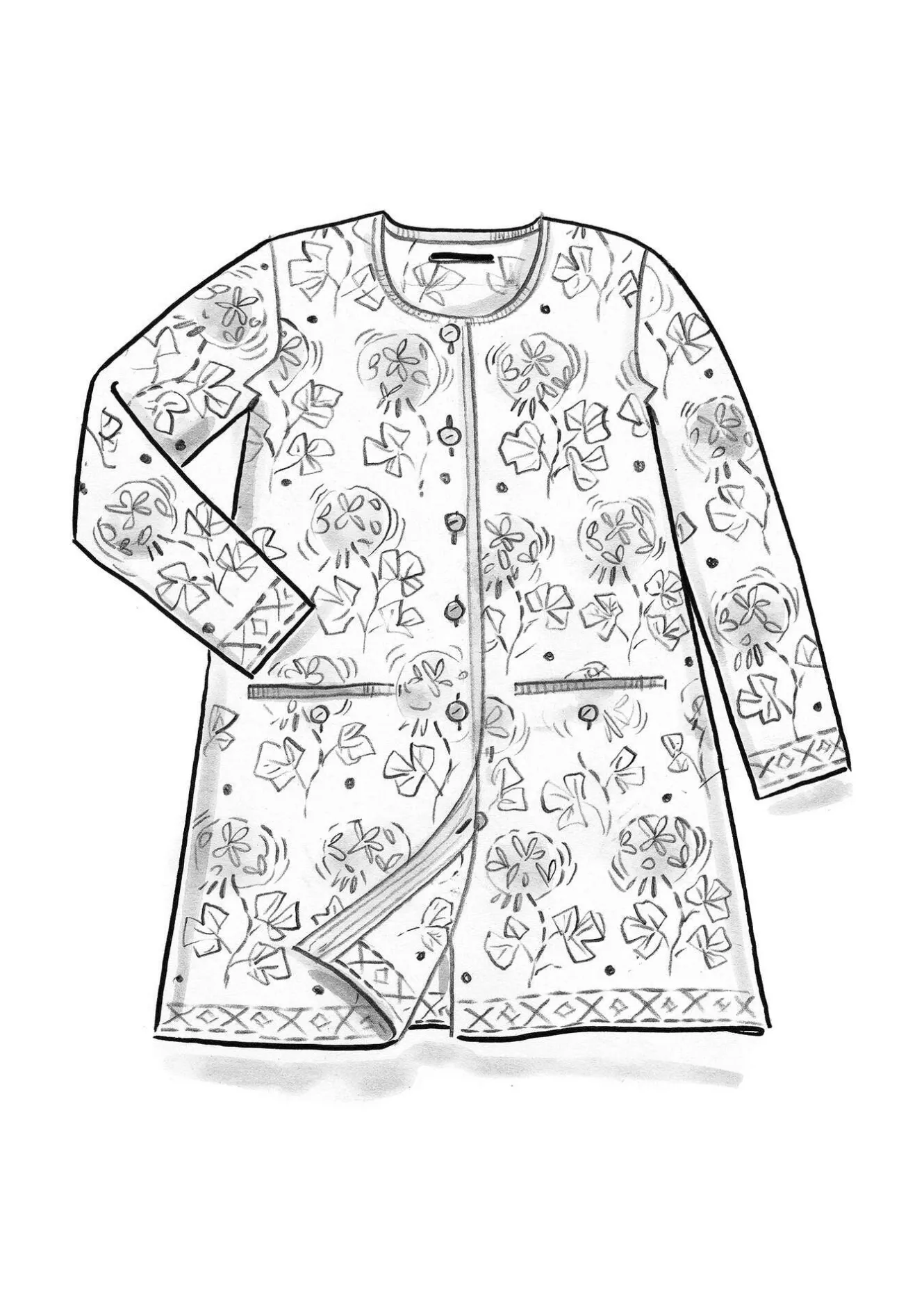Gudrun Sjödén Strickjacke „Mårbacka“ aus Bio-/Recycling-Baumwolle