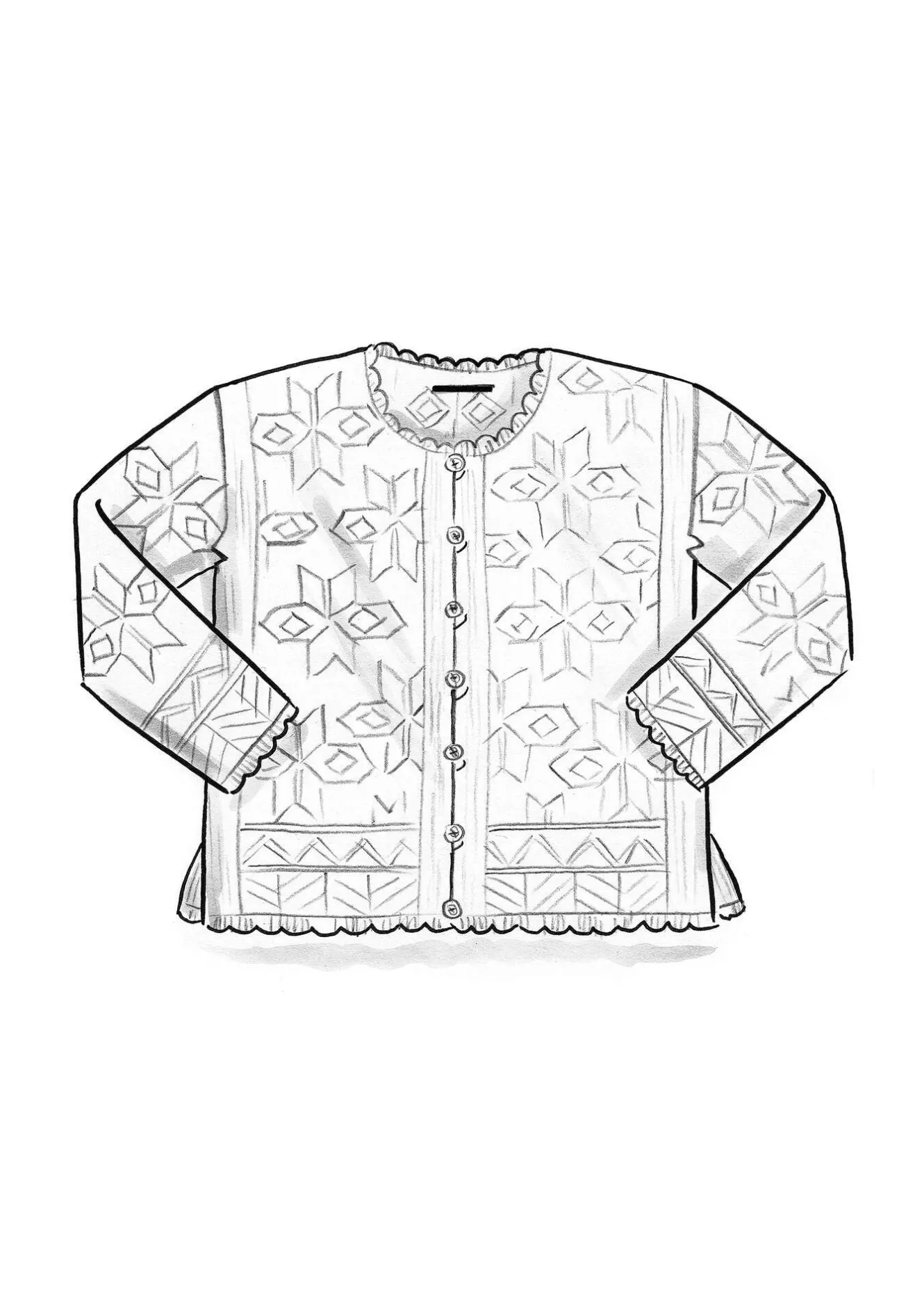 Gudrun Sjödén Strickjacke „Nova“ aus Lammwolle
