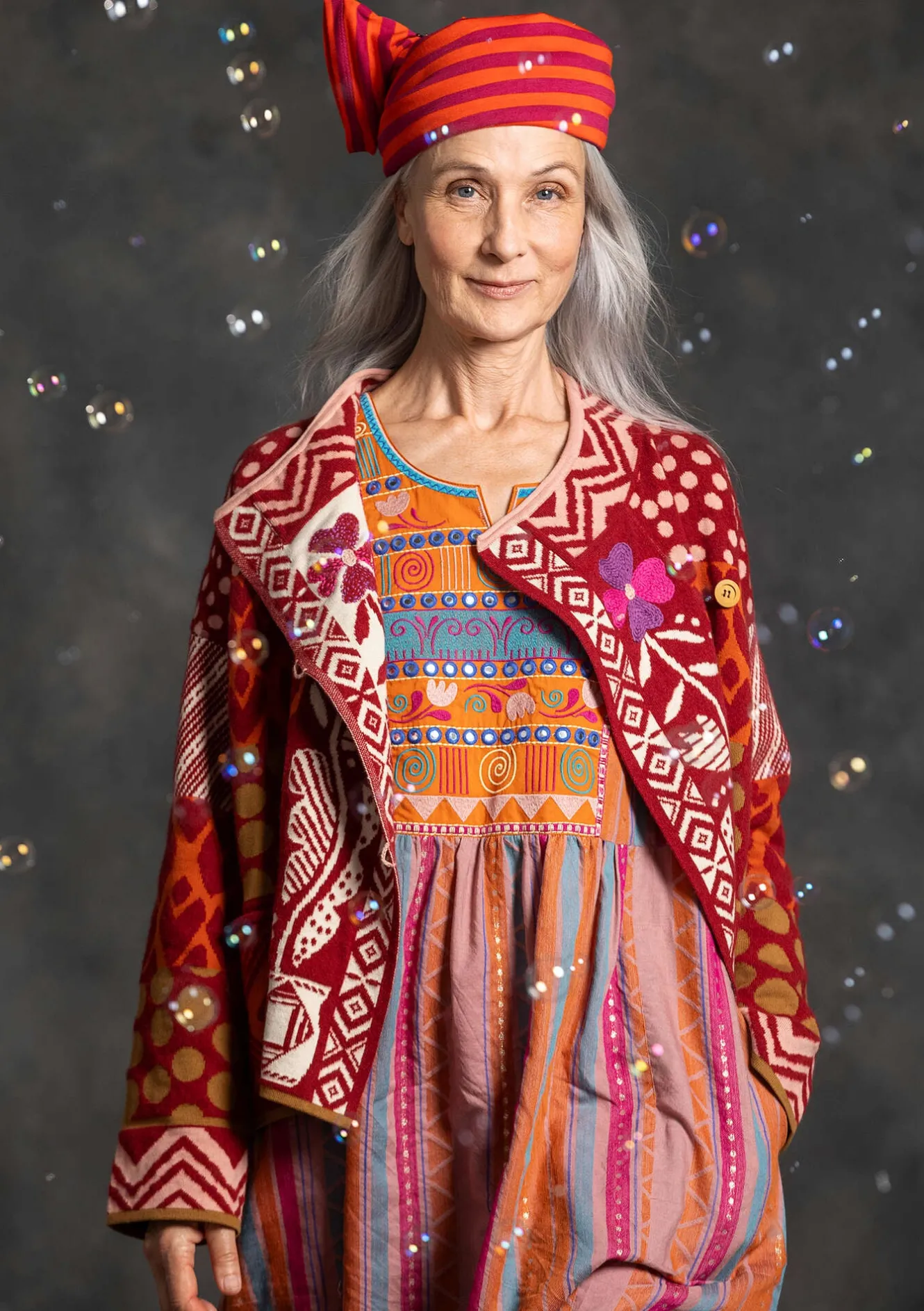 Gudrun Sjödén Strickjacke „Viktoria“ aus Baumwolle/Lammwolle