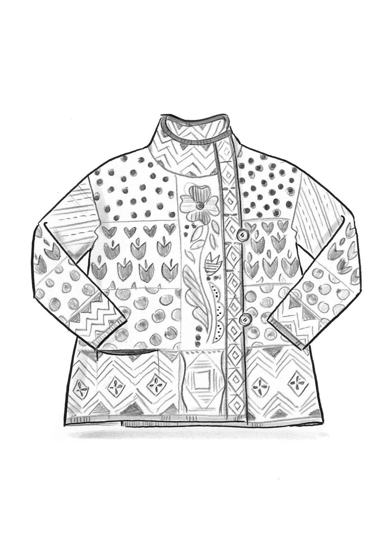Gudrun Sjödén Strickjacke „Viktoria“ aus Baumwolle/Lammwolle