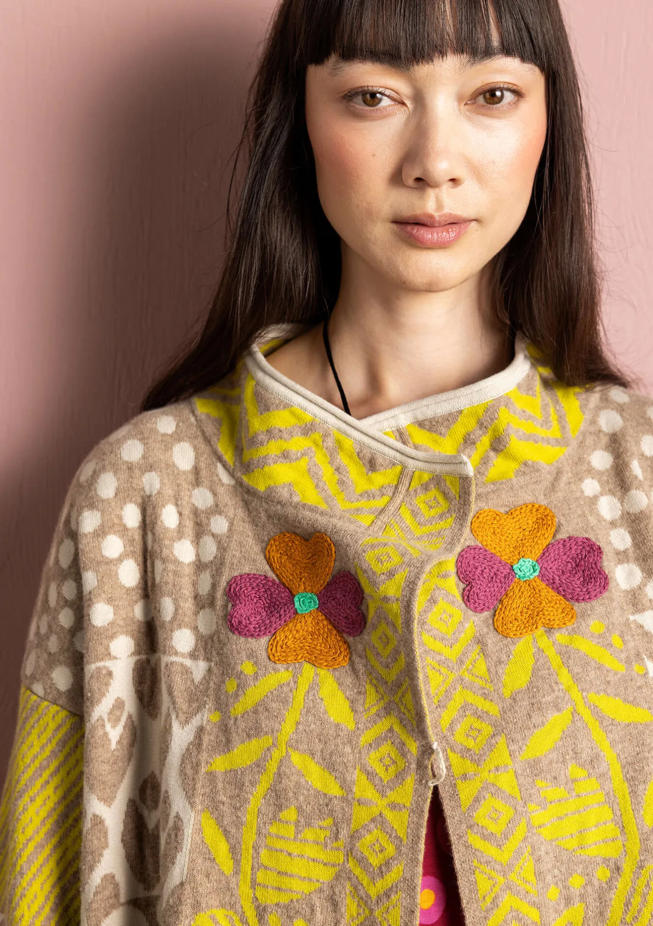 Gudrun Sjödén Strickjacke „Viktoria“ aus Baumwolle/Lammwolle