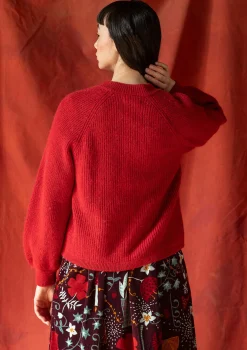 Gudrun Sjödén Strickjacke „Vinternatt“ aus Bio- und Recycling-Baumwolle/Alpakawollgemisch