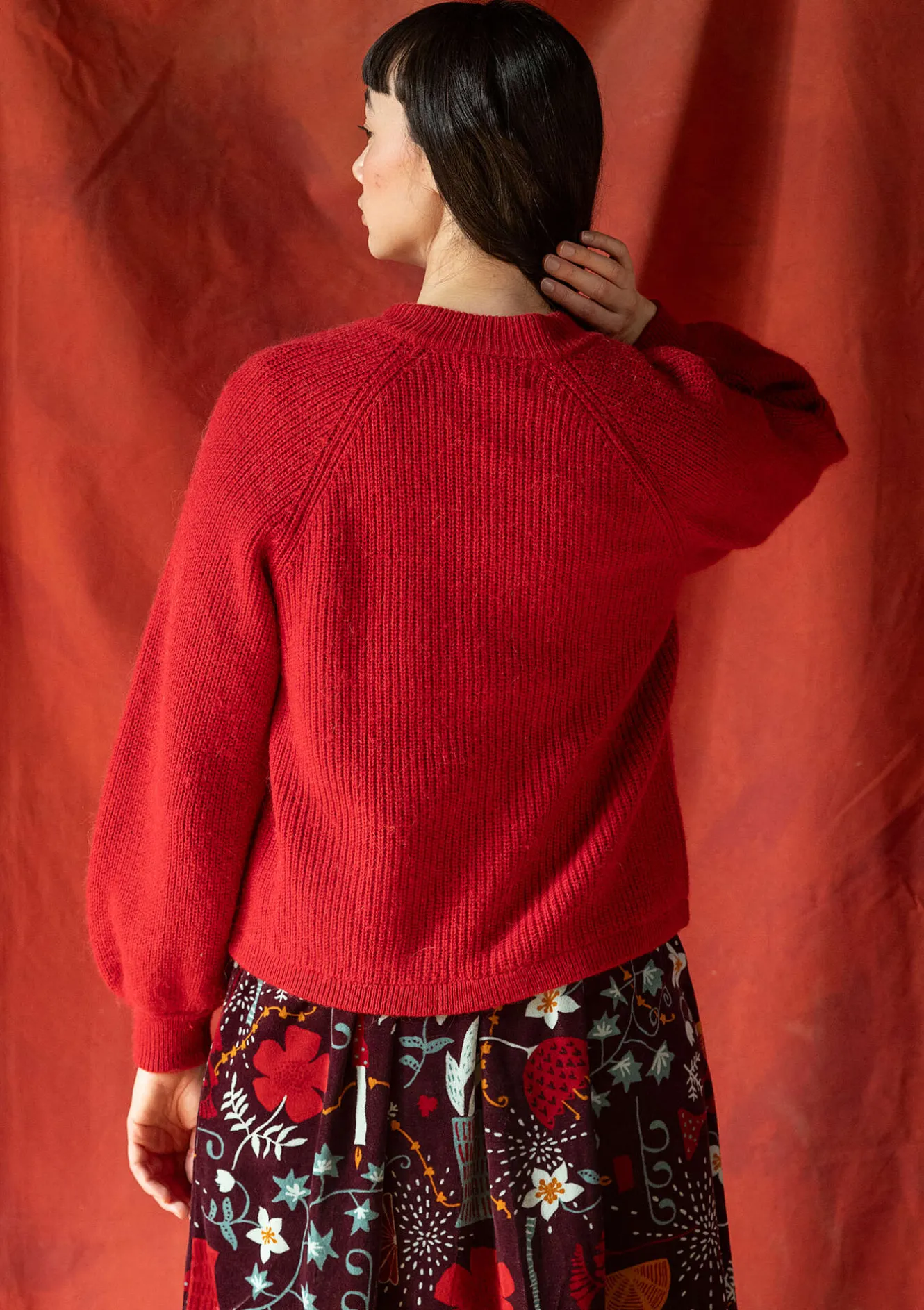 Gudrun Sjödén Strickjacke „Vinternatt“ aus Bio- und Recycling-Baumwolle/Alpakawollgemisch