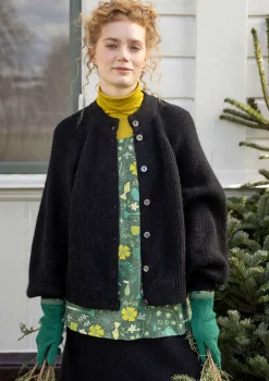 Gudrun Sjödén Strickjacke „Vinternatt“ aus Bio- und Recycling-Baumwolle/Alpakawollgemisch