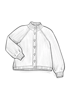 Gudrun Sjödén Strickjacke „Vinternatt“ aus Bio- und Recycling-Baumwolle/Alpakawollgemisch