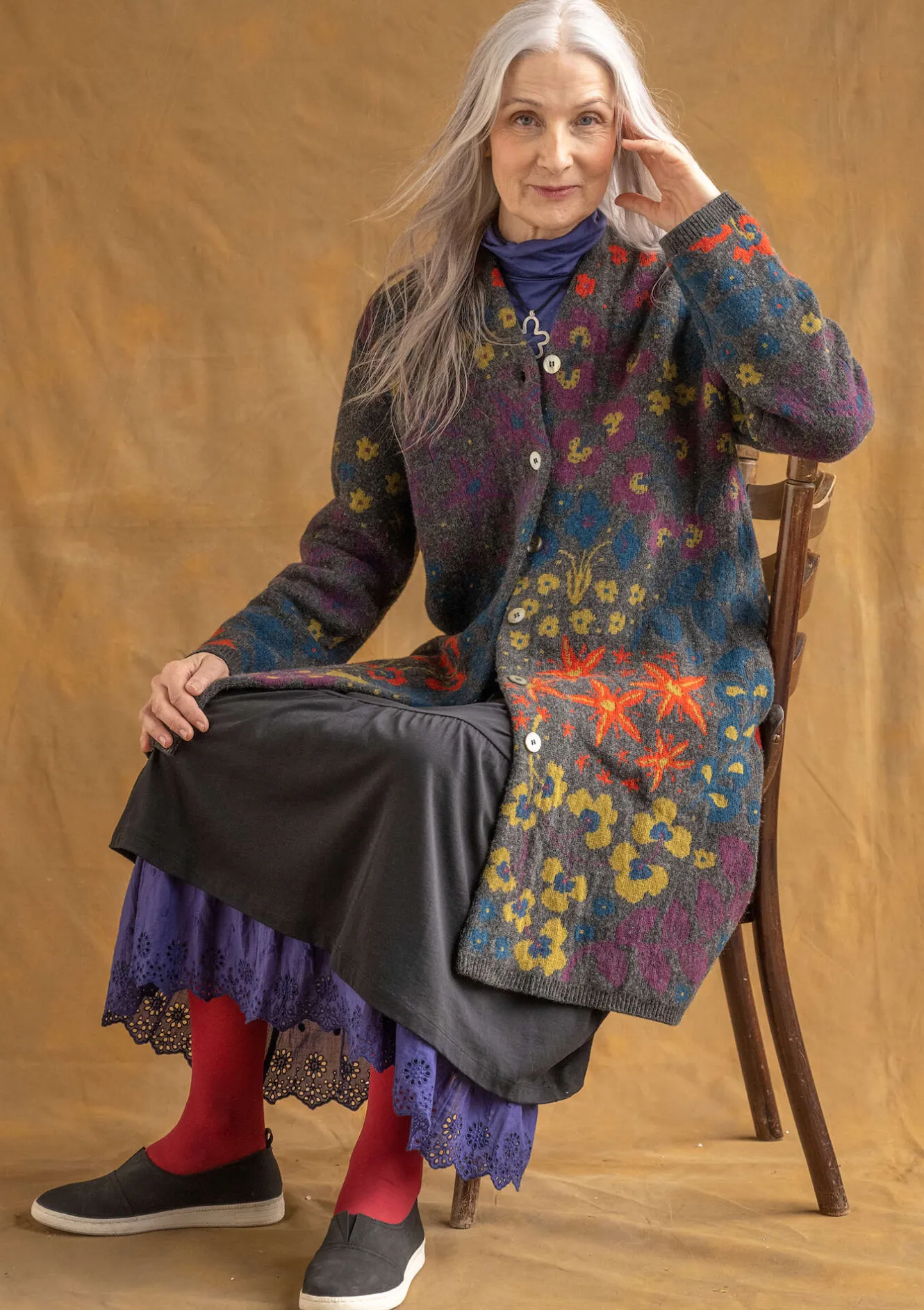 Gudrun Sjödén Strickmantel „Saga“ aus Recycling-Wolle