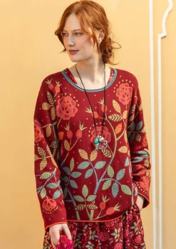 Gudrun Sjödén Strickpullover „Nyponros“ aus Bio-/Recycling-Baumwolle