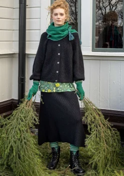 Gudrun Sjödén Strickrock „Vinternatt“ aus Bio- und Recycling-Baumwolle/Alpakawollgemisch