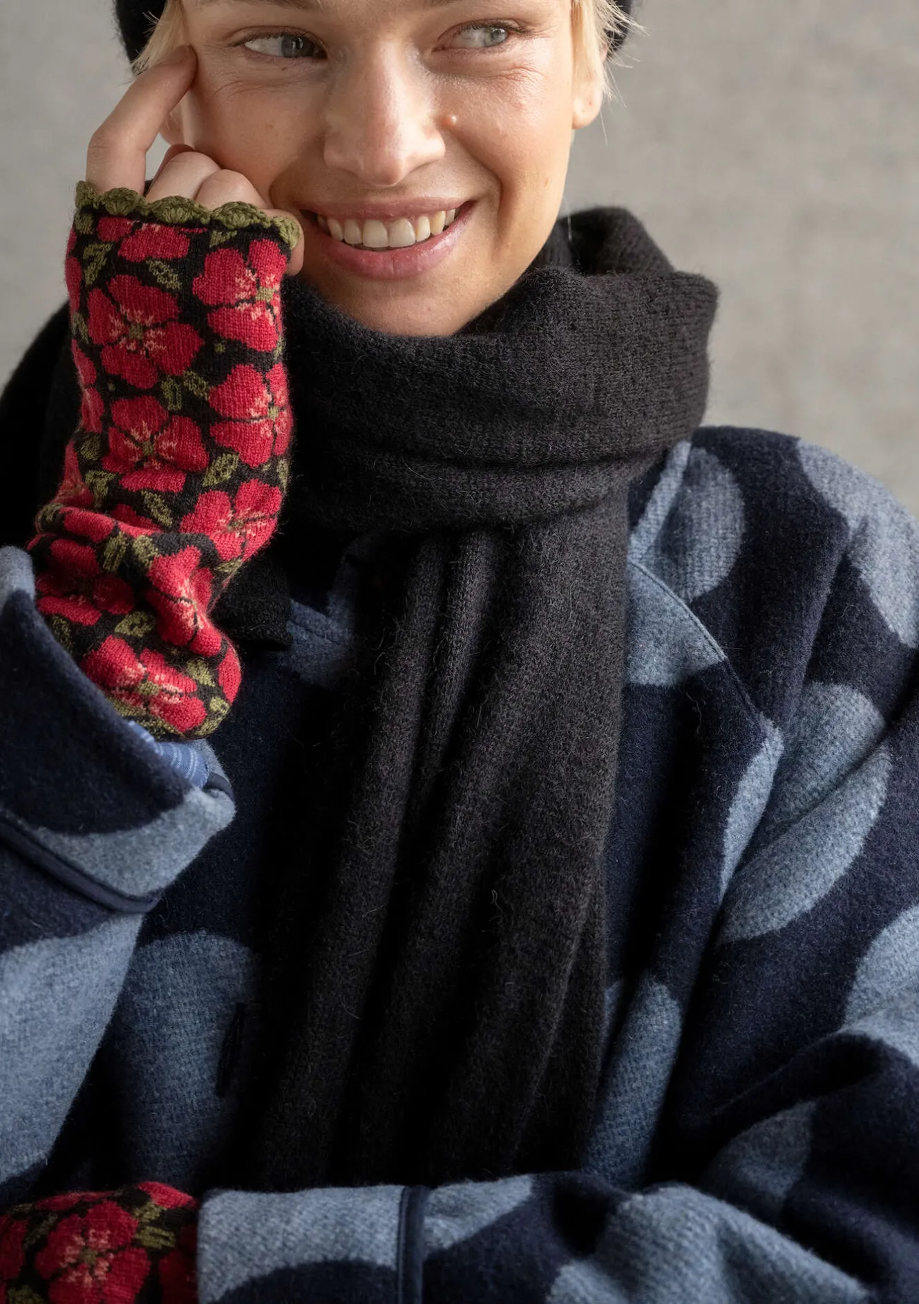 Gudrun Sjödén Strickschal aus Alpakagemisch