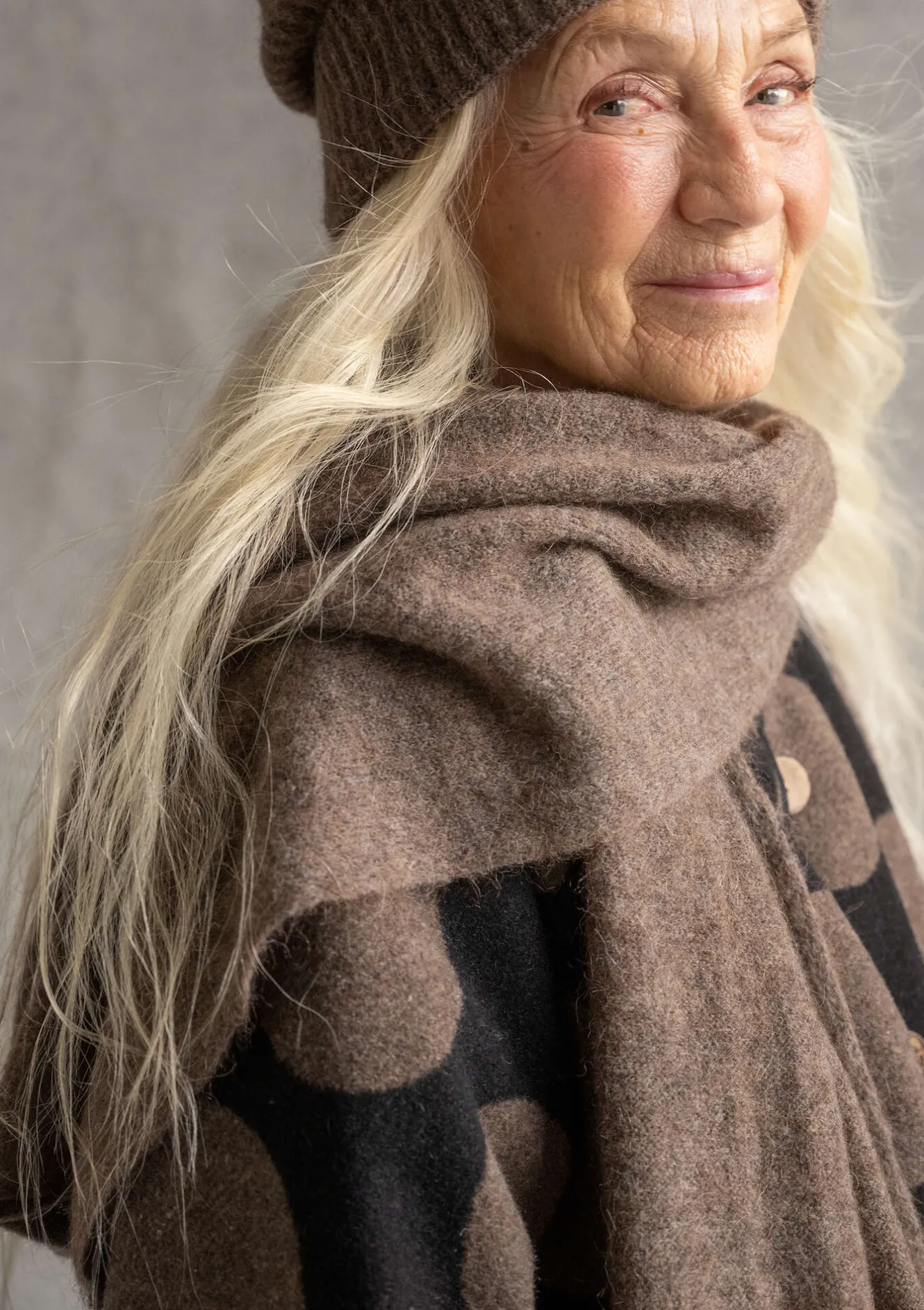 Gudrun Sjödén Strickschal aus Alpakagemisch