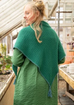 Gudrun Sjödén Strickschal aus Lammwolle/ Recycling-Wolle