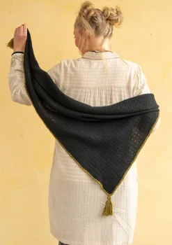 Gudrun Sjödén Strickschal aus Lammwolle/ Recycling-Wolle