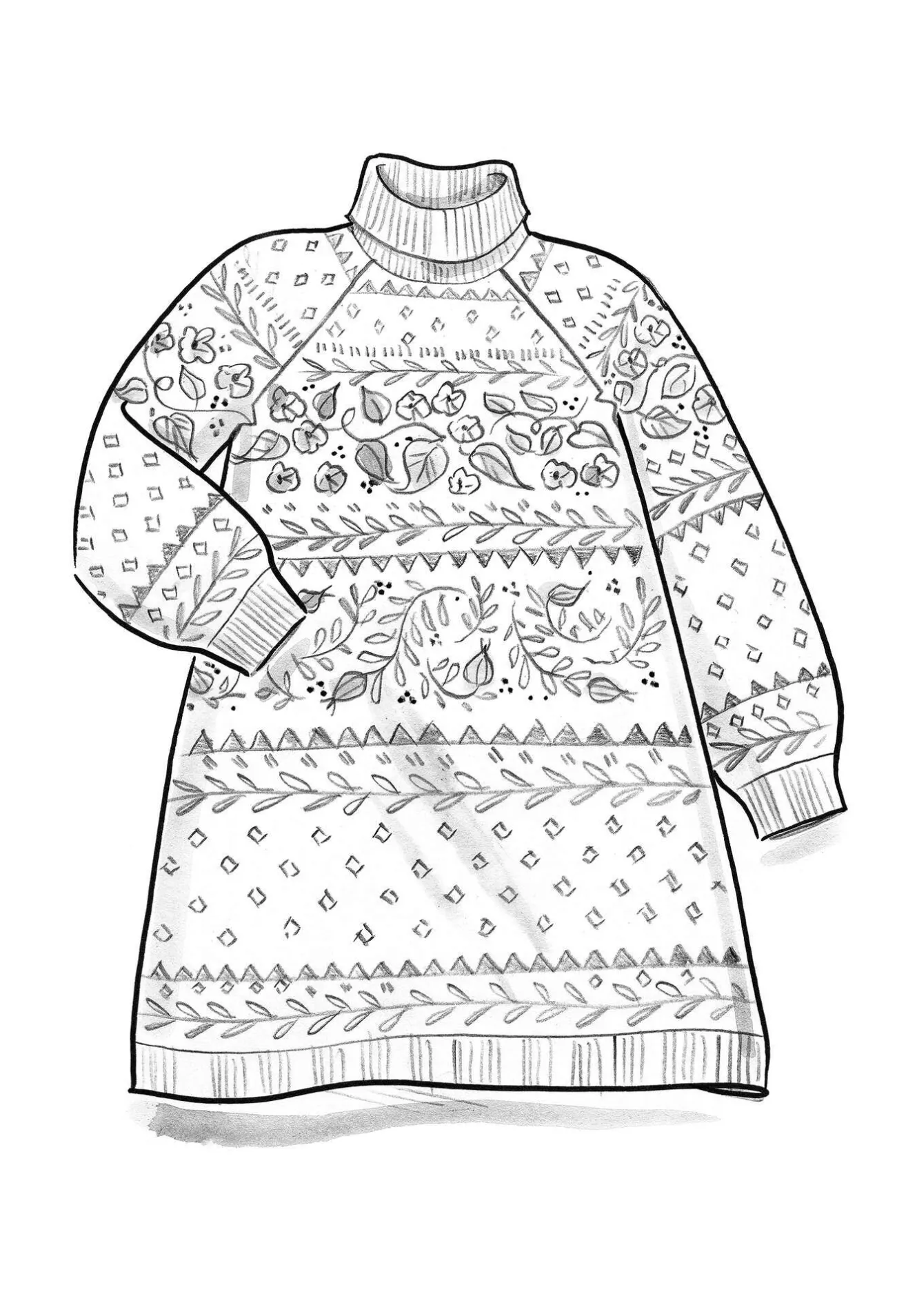 Gudrun Sjödén Stricktunika „Borealis“ aus Bio- und Recycling-Baumwolle/Wolle
