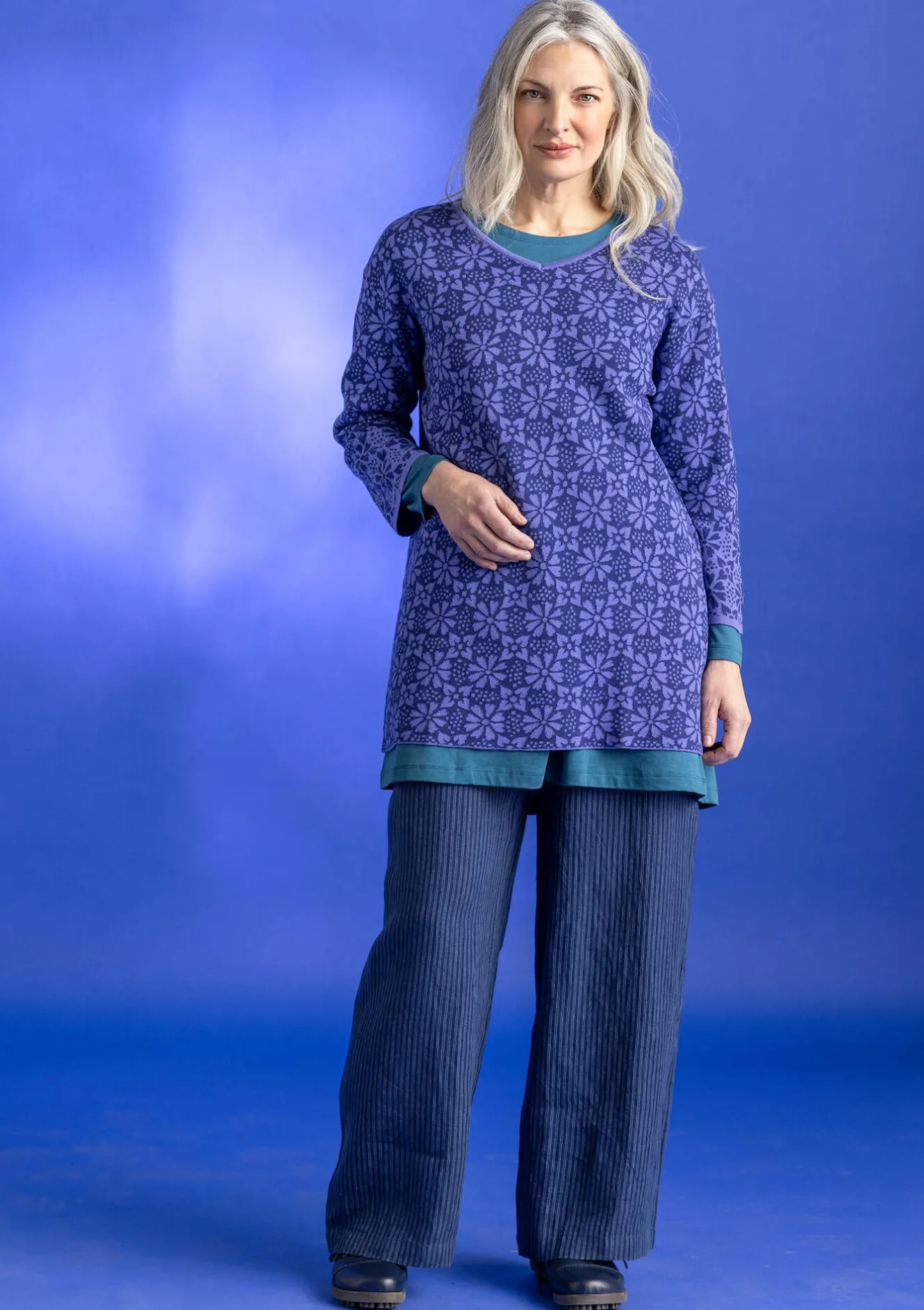 Gudrun Sjödén Stricktunika „Freja“ aus Bio-/Recycling-Baumwolle