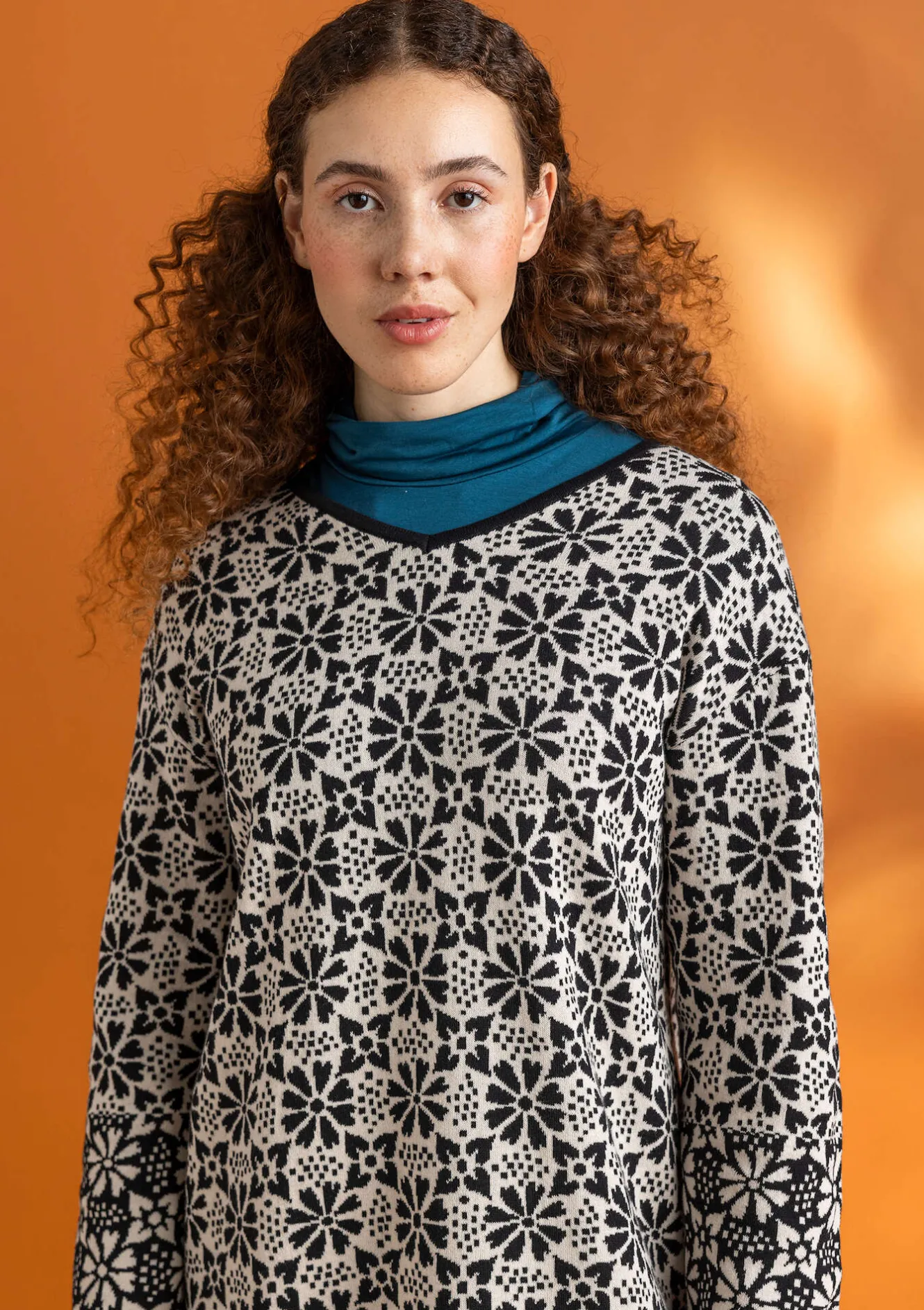 Gudrun Sjödén Stricktunika „Freja“ aus Bio-/Recycling-Baumwolle