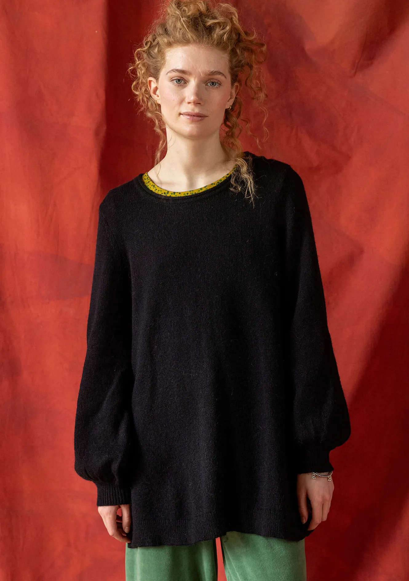 Gudrun Sjödén Stricktunika „Vinternatt“ aus Bio- und Recycling-Baumwolle/Alpakawollgemisch