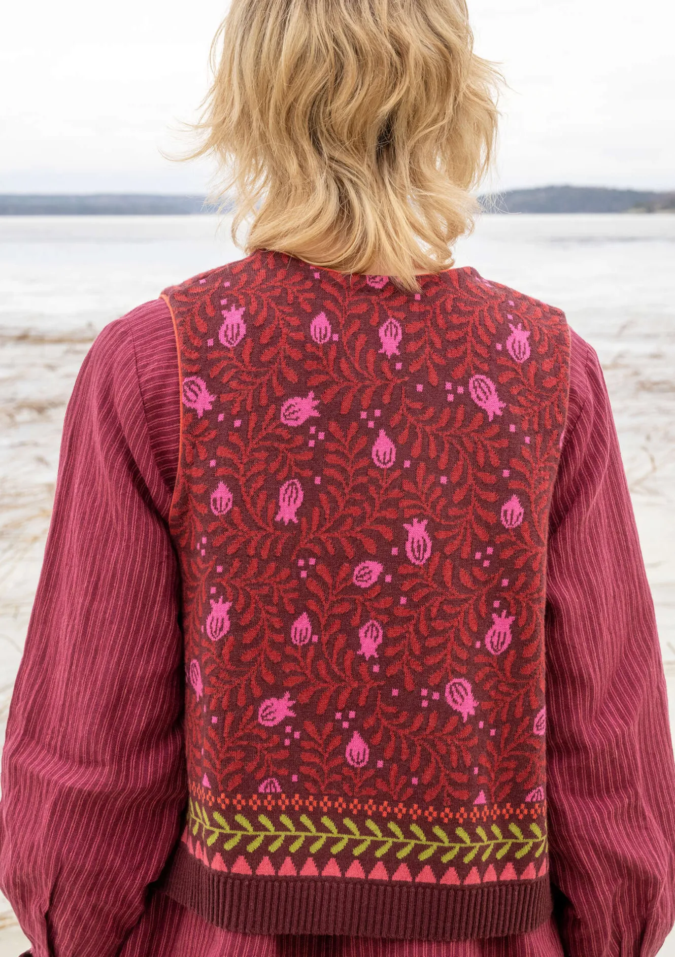 Gudrun Sjödén Strickweste „Aurora“ aus Bio- und Recycling-Baumwolle/Wolle