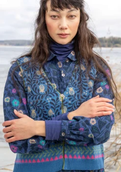 Gudrun Sjödén Strickweste „Aurora“ aus Bio- und Recycling-Baumwolle/Wolle