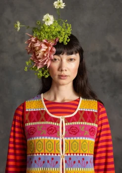 Gudrun Sjödén Strickweste „Klara“ aus Bio-/Recycling-Baumwolle