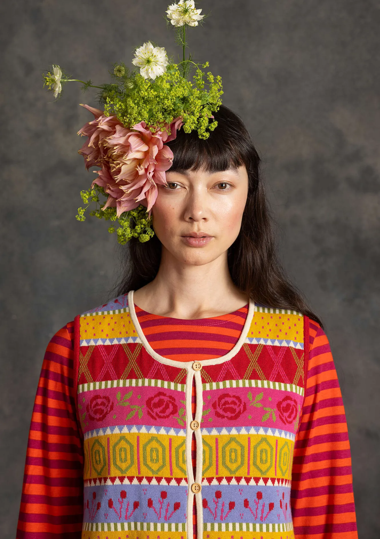 Gudrun Sjödén Strickweste „Klara“ aus Bio-/Recycling-Baumwolle