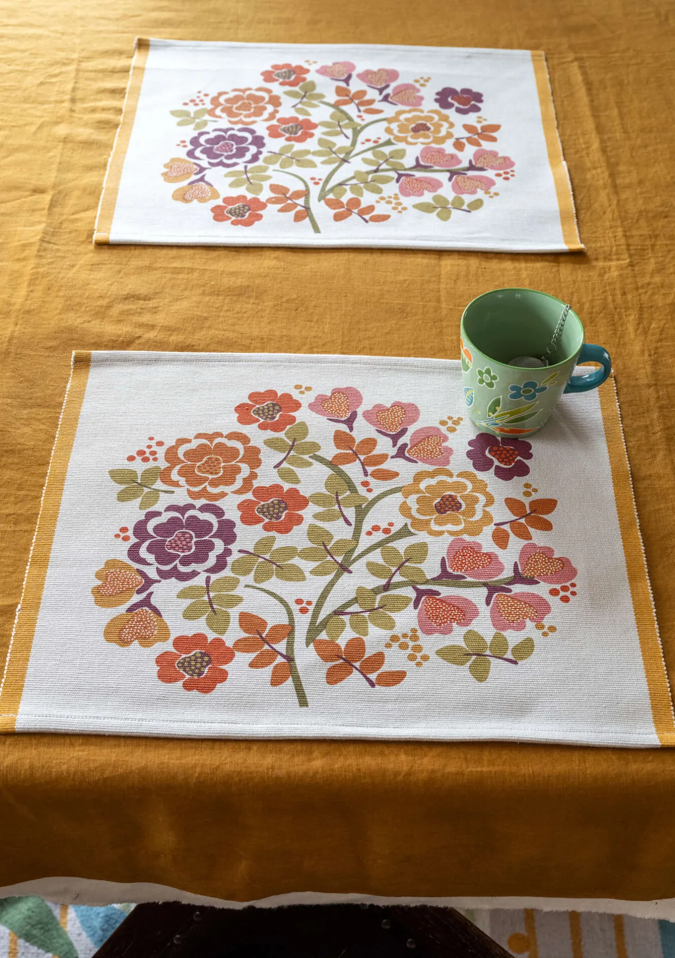Gudrun Sjödén Tischset „Wild rose“ aus Bio-Baumwolle