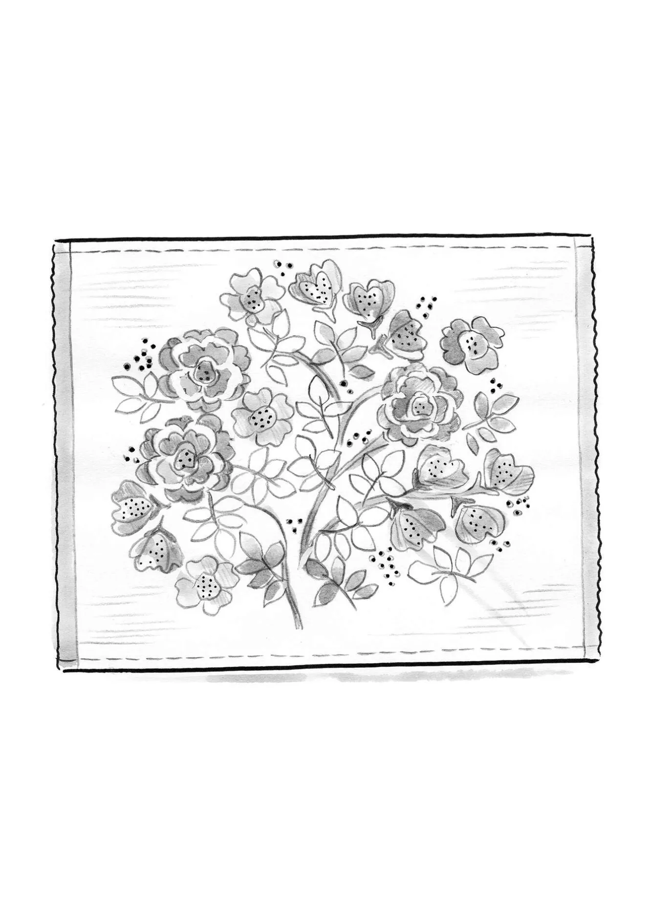 Gudrun Sjödén Tischset „Wild rose“ aus Bio-Baumwolle