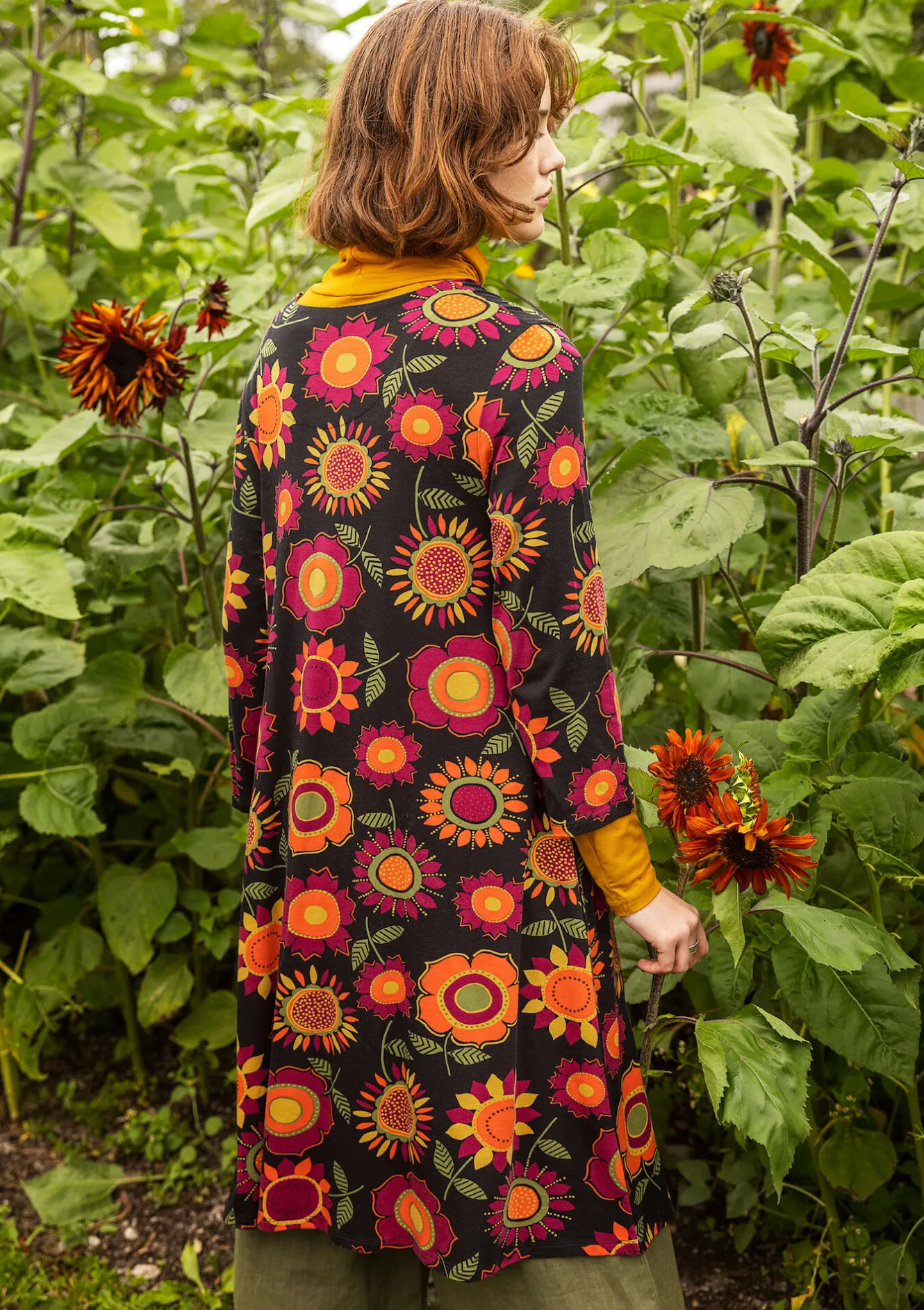 Gudrun Sjödén Trikotkleid „Sunflower“ aus Lyocell/Elasthan