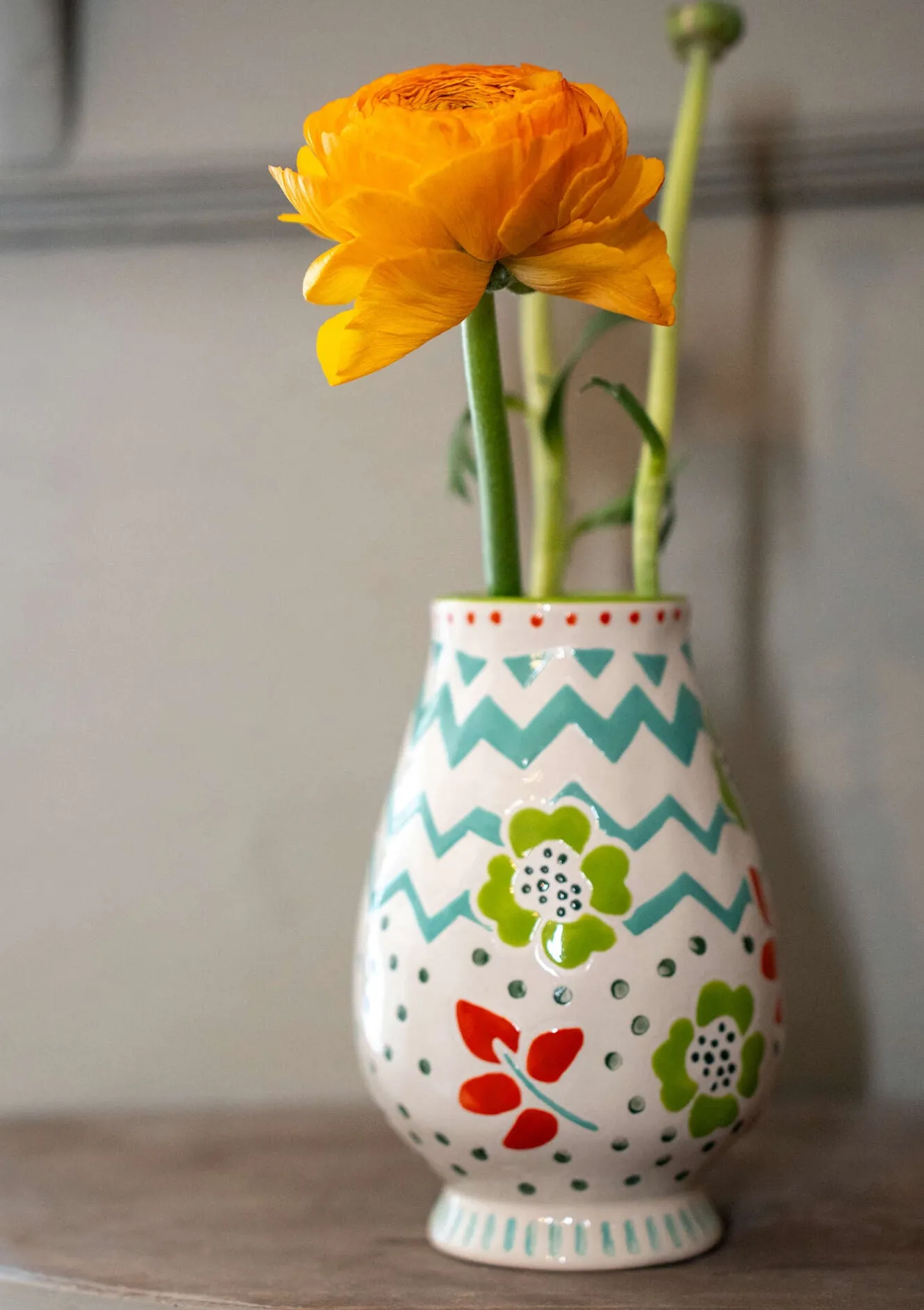 Gudrun Sjödén Vase „Wild rose“ aus Keramik