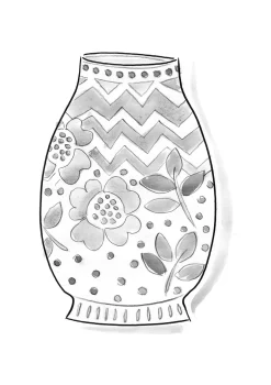 Gudrun Sjödén Vase „Wild rose“ aus Keramik