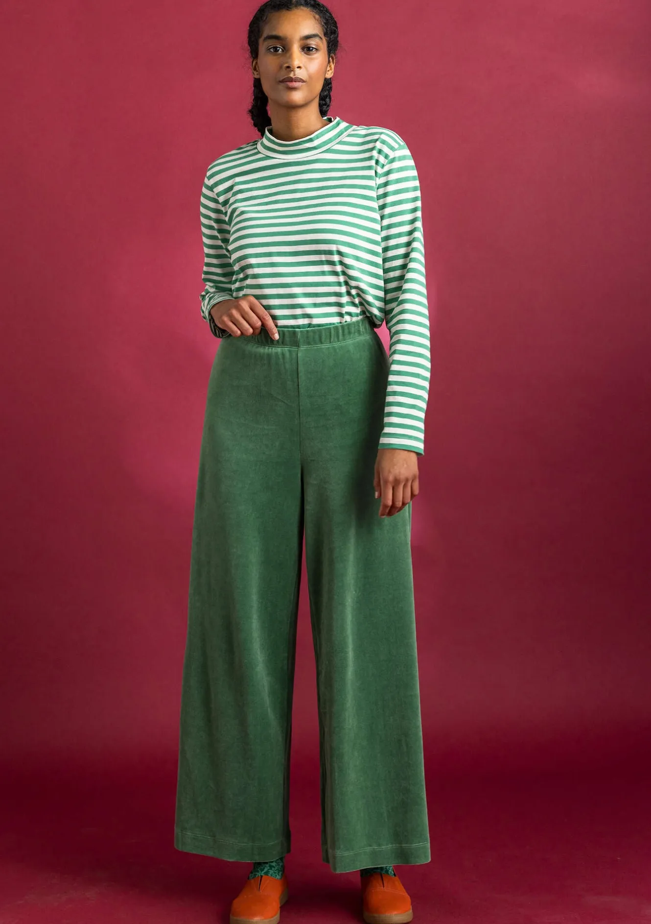 Gudrun Sjödén Velourshose aus Bio-Baumwolle/Recycling-Polyester