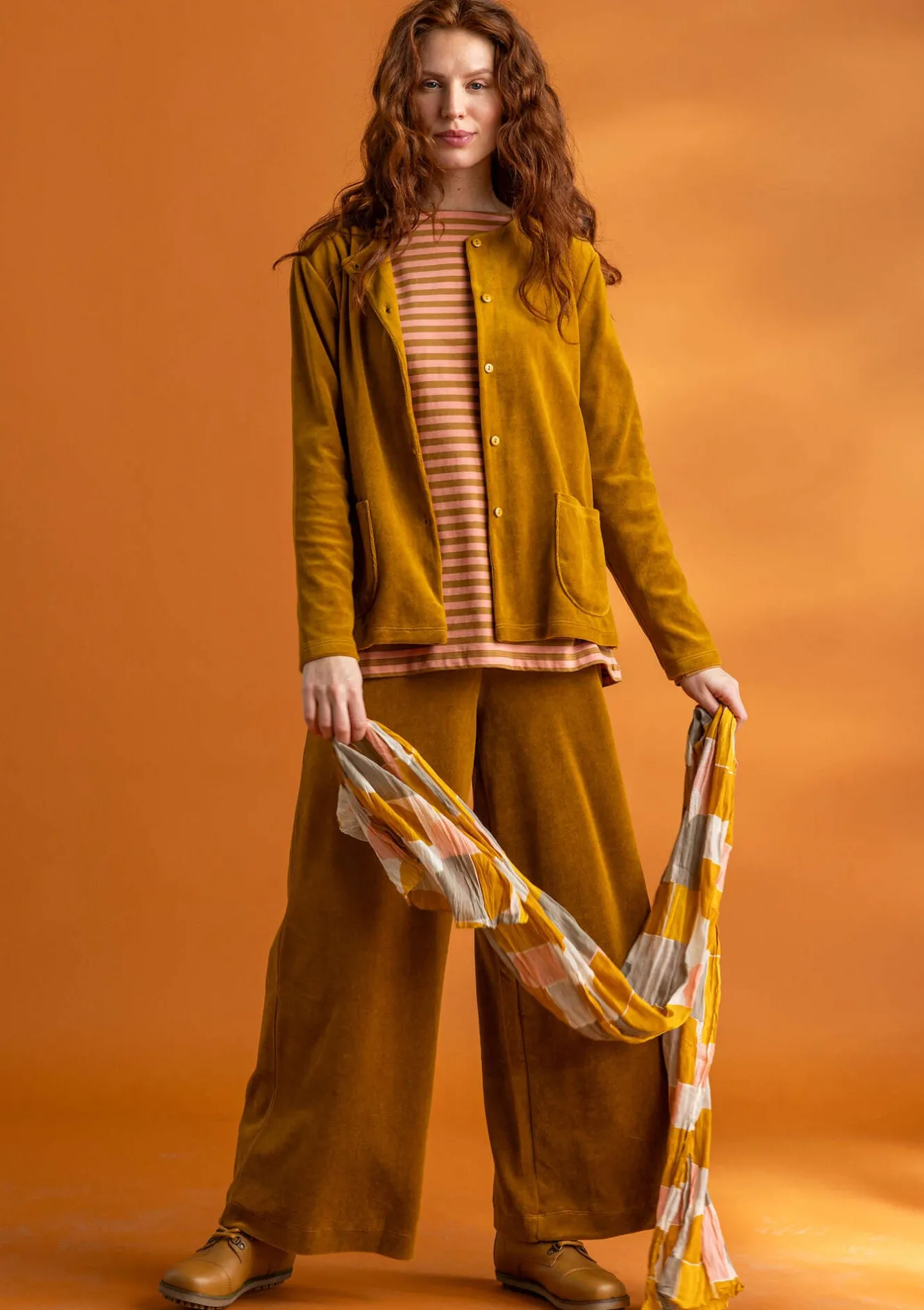 Gudrun Sjödén Velourshose aus Bio-Baumwolle/Recycling-Polyester