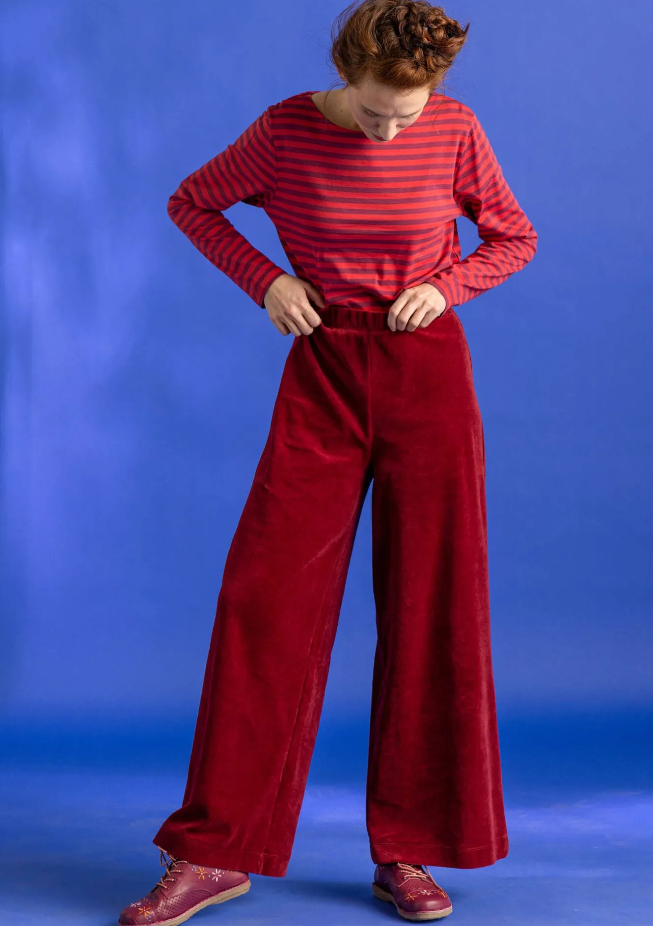 Gudrun Sjödén Velourshose aus Bio-Baumwolle/Recycling-Polyester