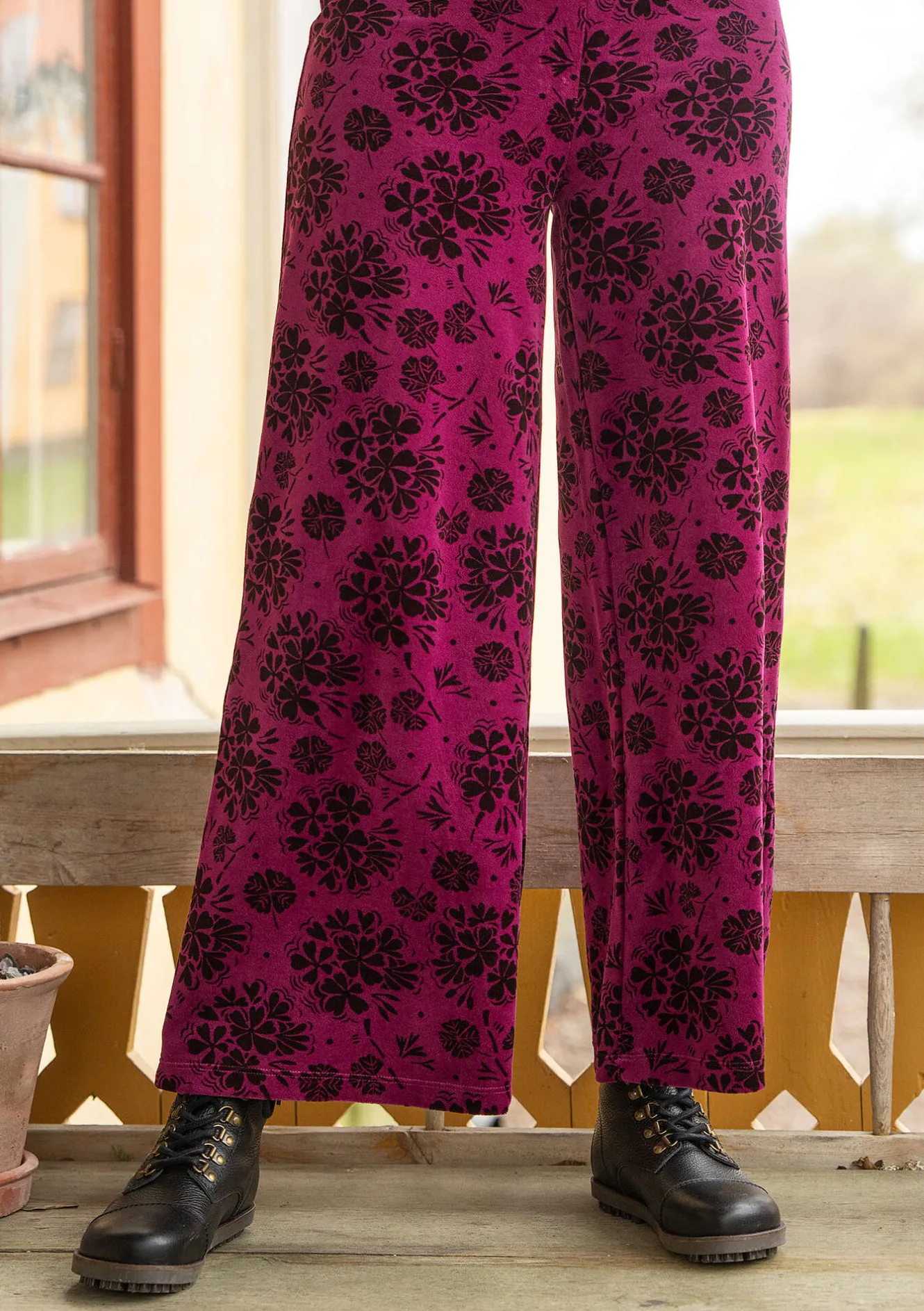 Gudrun Sjödén Velourshose „Selma“ aus Bio-Baumwolle/Recycling-Polyester