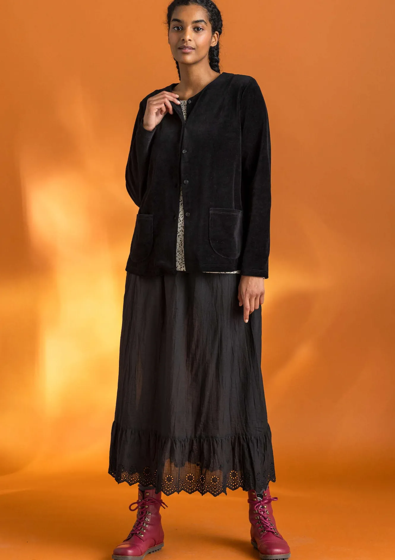 Gudrun Sjödén Veloursjacke aus Bio-Baumwolle/Recycling-Polyester