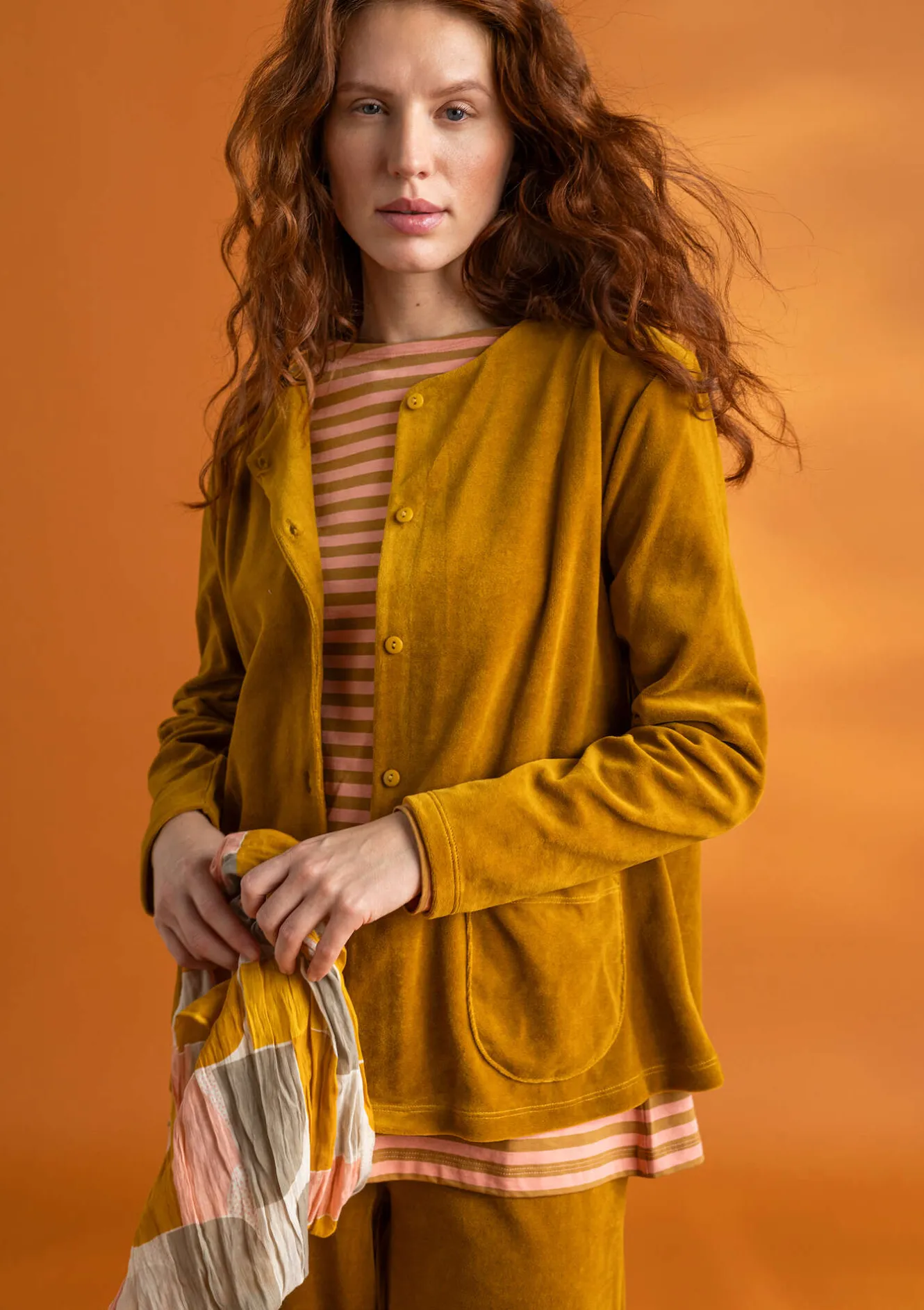 Gudrun Sjödén Veloursjacke aus Bio-Baumwolle/Recycling-Polyester