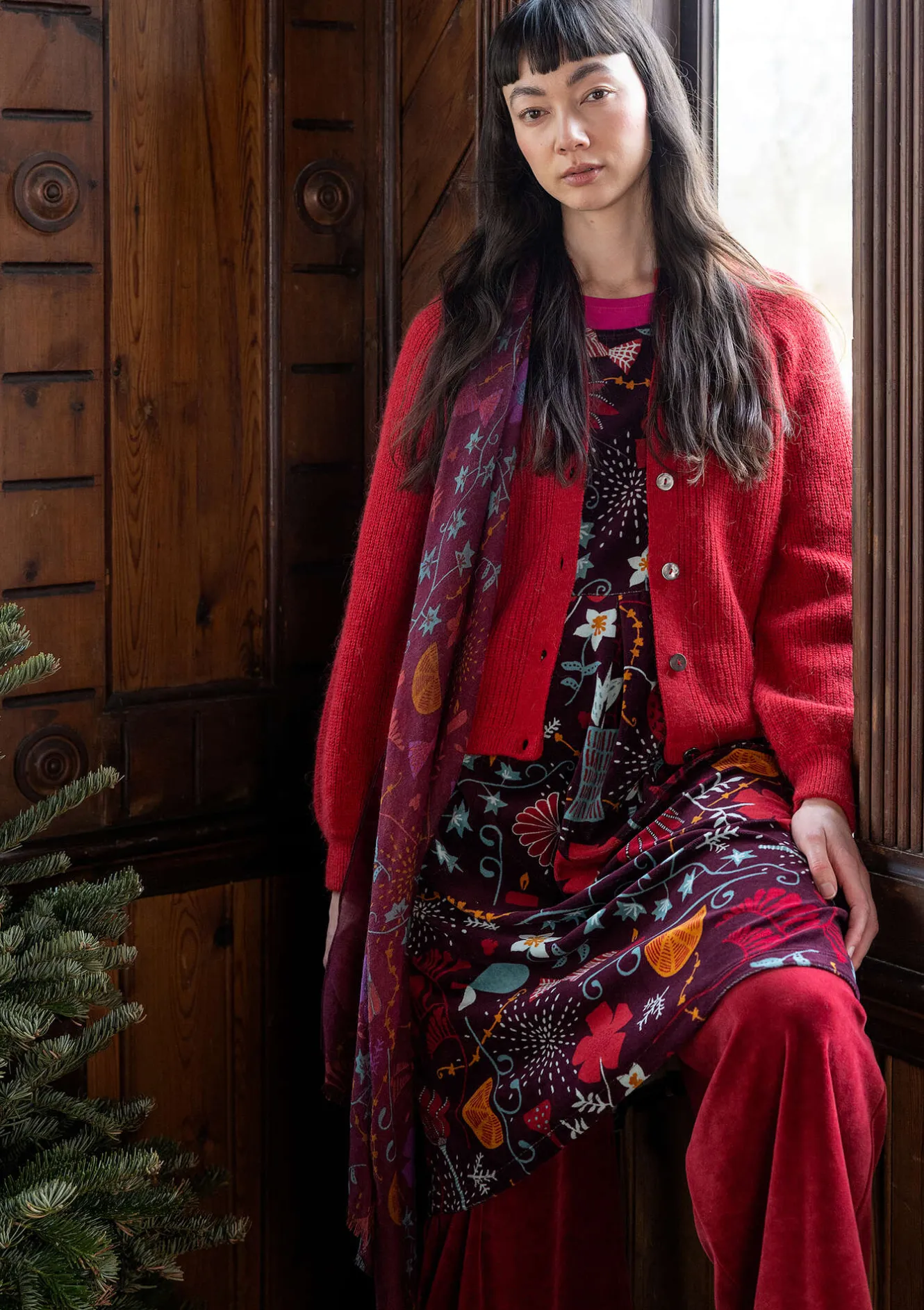 Gudrun Sjödén Velourskleid „Fyrverkeri“ aus Bio-Baumwolle/Recycling-Polyester