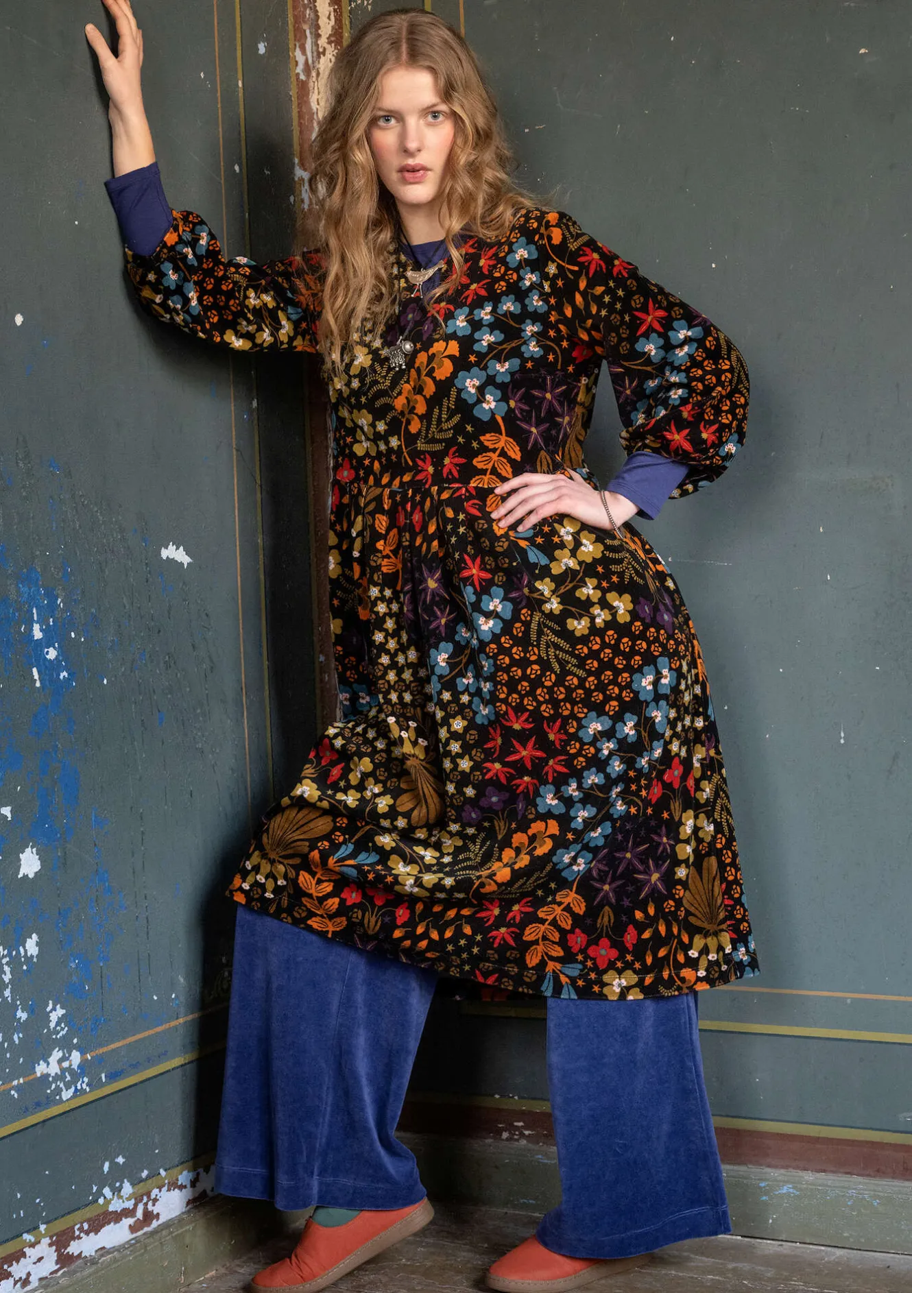 Gudrun Sjödén Velourskleid „Katla“ aus Bio-Baumwolle/Recycling-Polyester