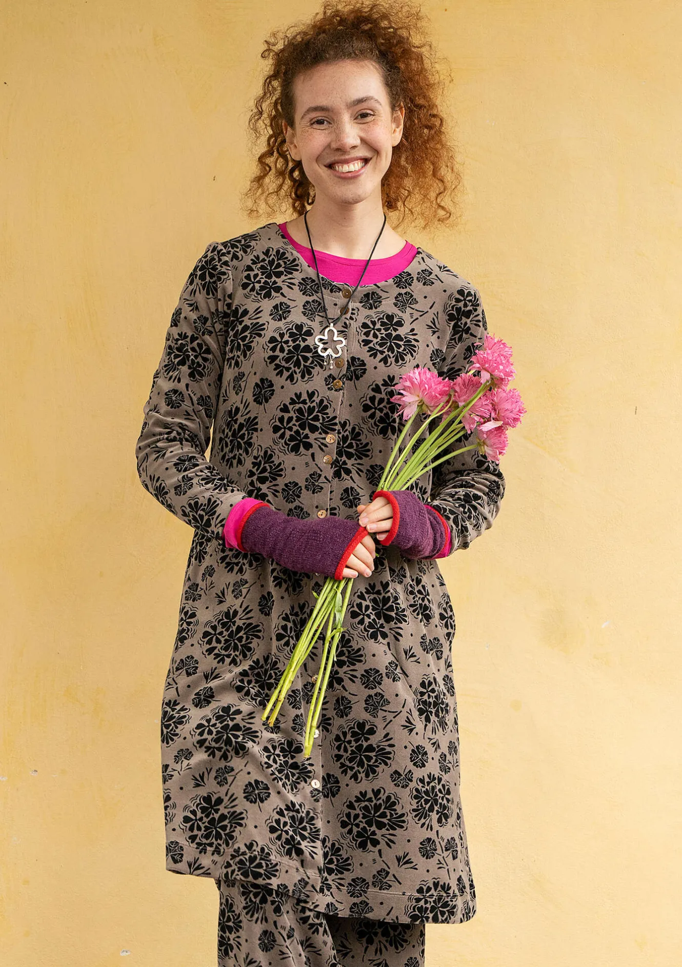 Gudrun Sjödén Velourskleid „Selma“ aus Bio-Baumwolle/Recycling-Polyester