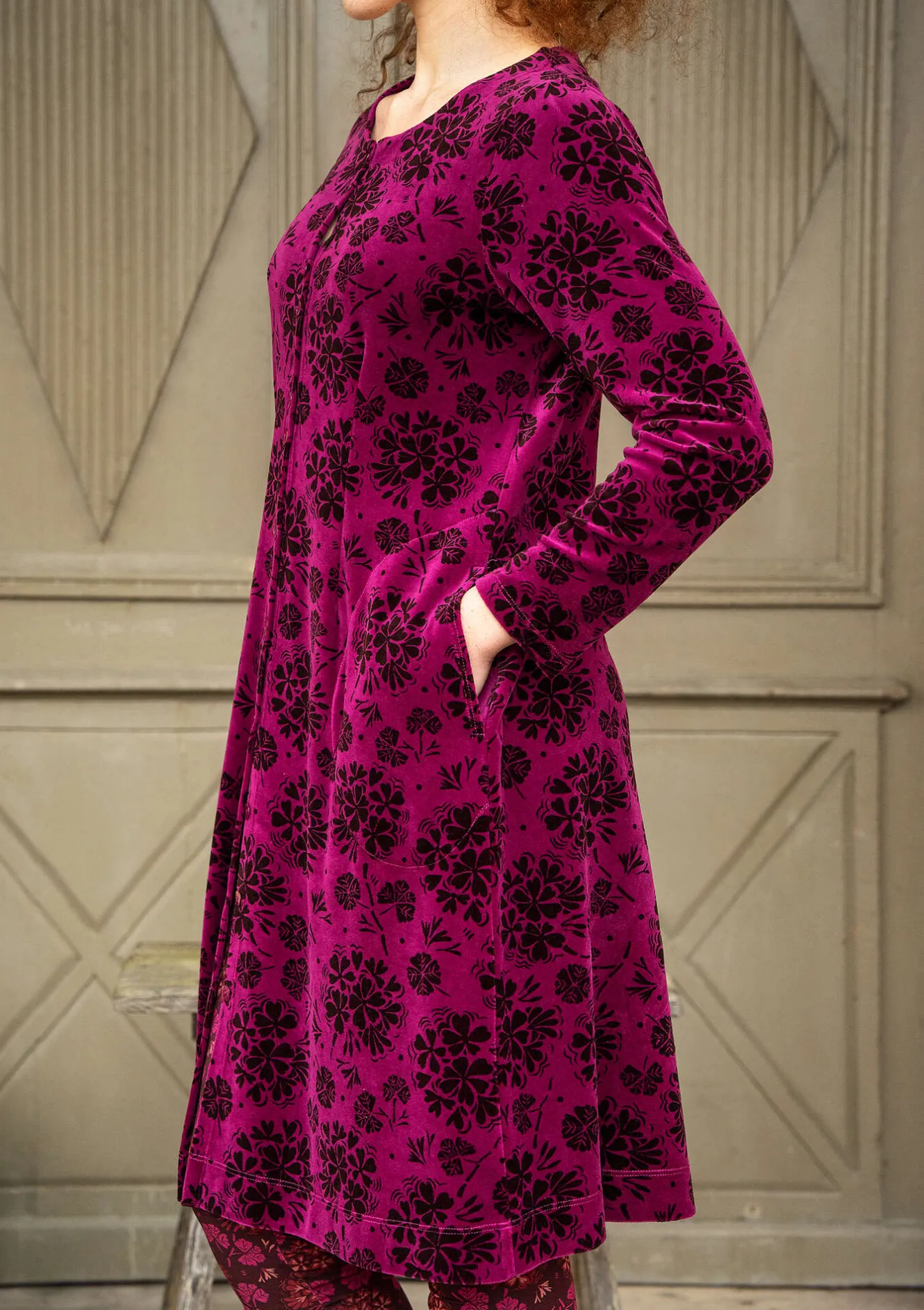 Gudrun Sjödén Velourskleid „Selma“ aus Bio-Baumwolle/Recycling-Polyester