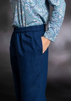 Gudrun Sjödén Webhose aus Bio-Baumwolle/Leinen