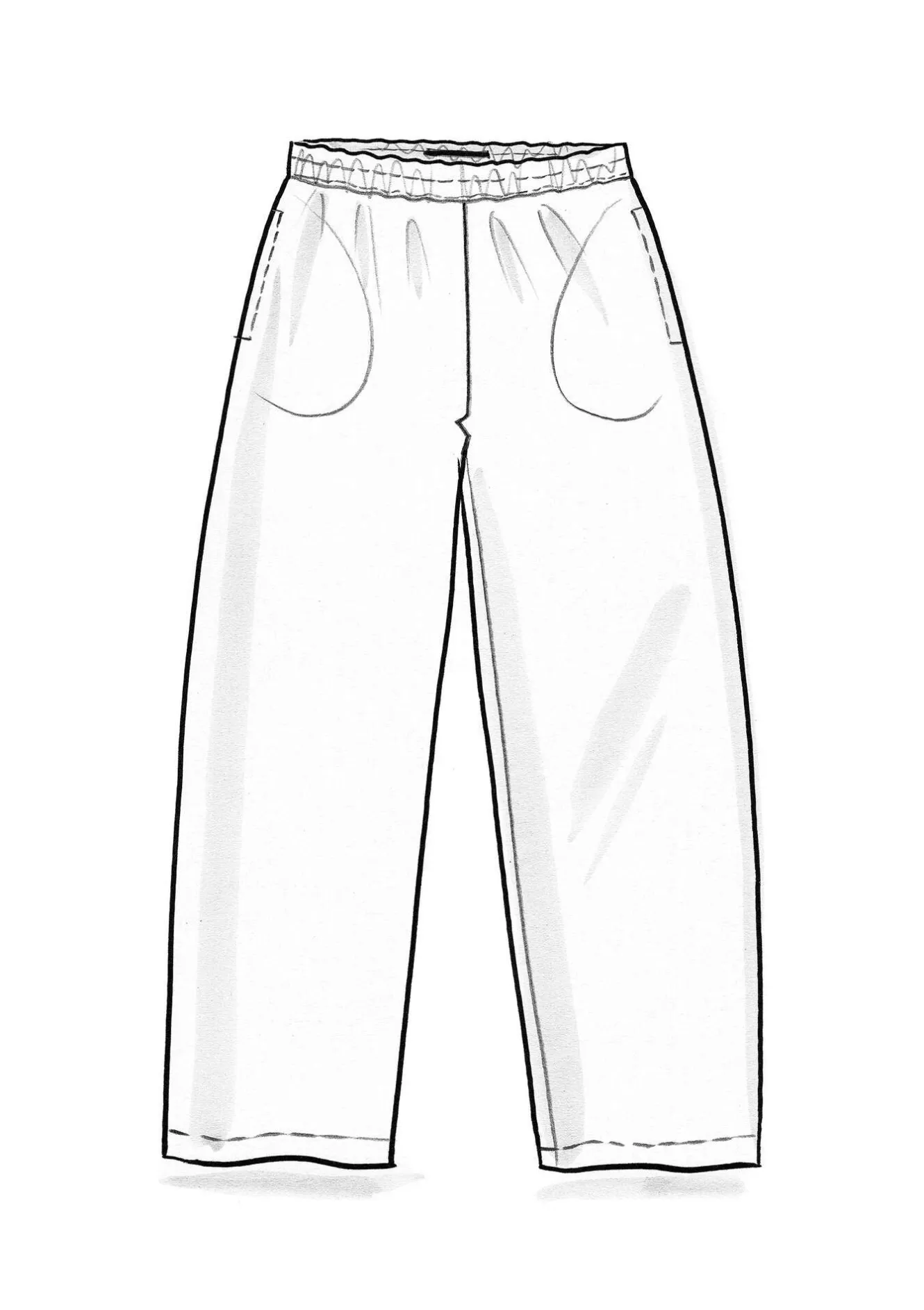 Gudrun Sjödén Webhose aus Bio-Baumwolle/Leinen