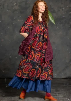 Gudrun Sjödén Webkleid „Great Rose“ aus Bio-Baumwolle/Seide