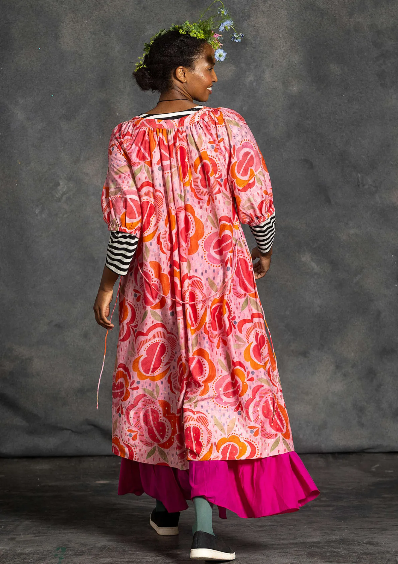 Gudrun Sjödén Webkleid „Great Rose“ aus Bio-Baumwolle/Seide