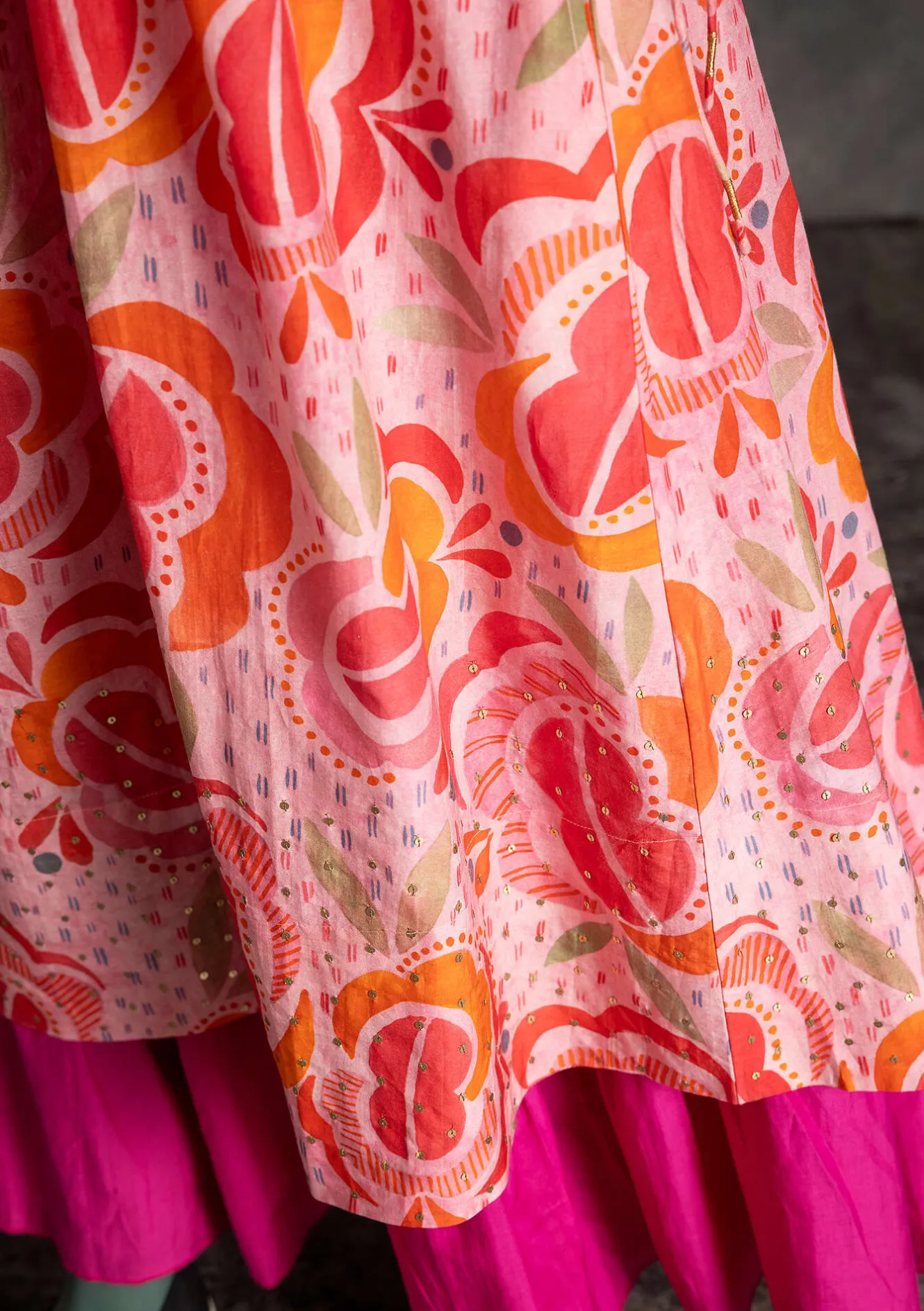 Gudrun Sjödén Webkleid „Great Rose“ aus Bio-Baumwolle/Seide