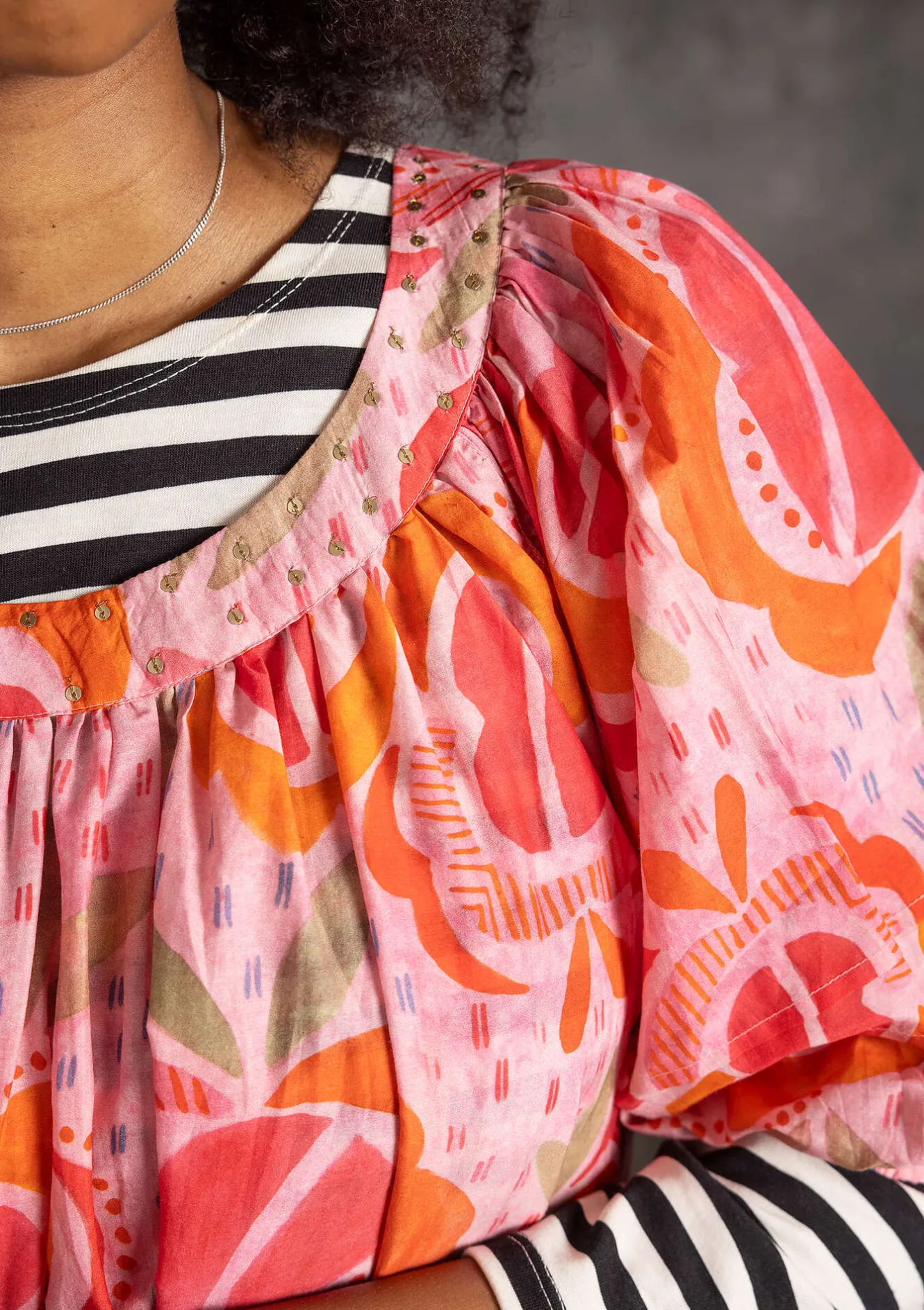 Gudrun Sjödén Webkleid „Great Rose“ aus Bio-Baumwolle/Seide