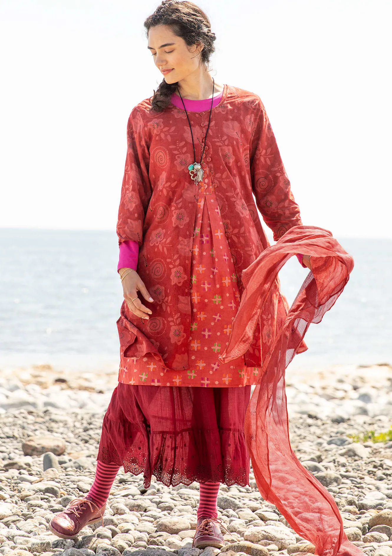 Gudrun Sjödén Webkleid „Kamala“ aus Bio-Baumwolle